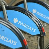 Bicylces for hire, sponsored by Barclays, are lined up in a rack in London October 30, 2013. REUTERS/Toby Melville Bicylces for hire, sponsored by Barclays, are lined up in a rack in London October 30, 2013. REUTERS/Toby Melville
