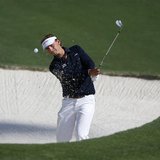 Joost Luiten of the Netherlands hits from a sandtrap on the 10th hole during a practice round ahead of the 2014 Masters golf tournament at t Joost Luiten of the Netherlands hits from a sandtrap on the 10th hole during a practice round ahead of the 2014 Masters golf tournament at t