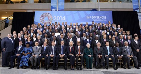 Financial leaders (front row, seated L-R) Mexico's Finance Minister Luis Videgaray, Nigeria's Finance Minister Ngozi Okonjo-Iweala, Brazil's Financial leaders (front row, seated L-R) Mexico's Finance Minister Luis Videgaray, Nigeria's Finance Minister Ngozi Okonjo-Iweala, Brazil's