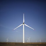 Wind turbines used to generate electricity are seen at a wind farm in Guazhou, 950km (590 miles) northwest of Lanzhou, Gansu Province Septem Wind turbines used to generate electricity are seen at a wind farm in Guazhou, 950km (590 miles) northwest of Lanzhou, Gansu Province Septem