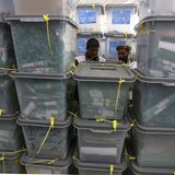 Afghan electoral workers sort ballot boxes at a counting centre in Kabul April 10, 2014. REUTERS/Omar Sobhani Afghan electoral workers sort ballot boxes at a counting centre in Kabul April 10, 2014. REUTERS/Omar Sobhani