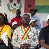 Presidential candidate Jose Mario Vaz attends a campaign rally in Bissau, Guinea-Bissau, April 11, 2014. Guinea-Bissau is holding a presiden Presidential candidate Jose Mario Vaz attends a campaign rally in Bissau, Guinea-Bissau, April 11, 2014. Guinea-Bissau is holding a presiden