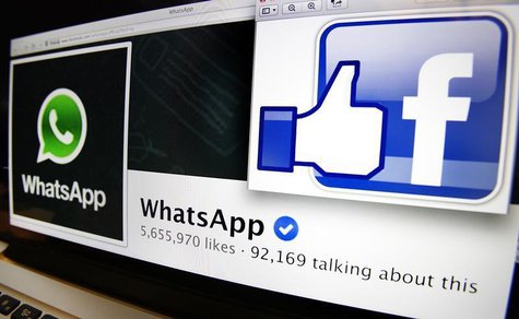 Illustration photo shows "likes" on WhatsApp's Facebook page displayed on a laptop screen in Paris February 20, 2014. REUTERS/Mal Langsdon Illustration photo shows "likes" on WhatsApp's Facebook page displayed on a laptop screen in Paris February 20, 2014. REUTERS/Mal Langsdon