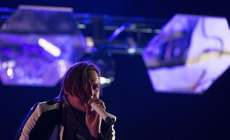 Lead vocalist Win Butler of rock band Arcade Fire performs at the Coachella Valley Music and Arts Festival in Indio, California April 13, 20 Lead vocalist Win Butler of rock band Arcade Fire performs at the Coachella Valley Music and Arts Festival in Indio, California April 13, 20