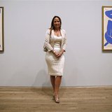 Sophie Matisse, great granddaughter of Henri Matisse, poses with his artwork "Blue Nude III" (Nu Bleu III) (L) and "Blue Nude II" (Nu Bleu I Sophie Matisse, great granddaughter of Henri Matisse, poses with his artwork "Blue Nude III" (Nu Bleu III) (L) and "Blue Nude II" (Nu Bleu I