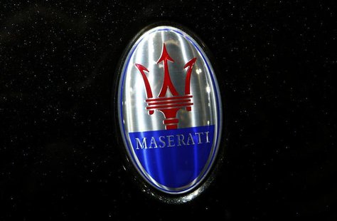 The company logo is seen on the bonnet of a Maserati car during the media day ahead of the 84th Geneva Motor Show at the Palexpo Arena in Ge The company logo is seen on the bonnet of a Maserati car during the media day ahead of the 84th Geneva Motor Show at the Palexpo Arena in Ge