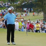 U.S. golfer Fred Couples reacts after missing a putt on the seventh hole during the final round of the Masters golf tournament at the August U.S. golfer Fred Couples reacts after missing a putt on the seventh hole during the final round of the Masters golf tournament at the August