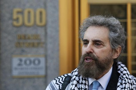 Stanley Cohen, defense lawyer for Osama Bin Laden's son-in-law Sulaiman Abu Ghaith, speaks to the media outside Manhattan Federal Court in N Stanley Cohen, defense lawyer for Osama Bin Laden's son-in-law Sulaiman Abu Ghaith, speaks to the media outside Manhattan Federal Court in N