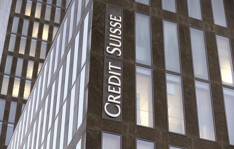 The logo of Swiss bank Credit Suisse is seen at an office building in Zurich October 24, 2013. REUTERS/Arnd Wiegmann The logo of Swiss bank Credit Suisse is seen at an office building in Zurich October 24, 2013. REUTERS/Arnd Wiegmann