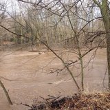 A view of the swollen Sheboygan River along County PP April 14, 2014. A view of the swollen Sheboygan River along County PP April 14, 2014.