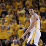 Golden State Warriors Andrew Bogut reacts during their loss to the San Antonio Spurs in their NBA Western Conference semi-final playoff bask Golden State Warriors Andrew Bogut reacts during their loss to the San Antonio Spurs in their NBA Western Conference semi-final playoff bask