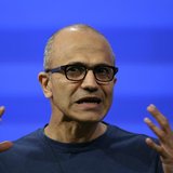 Microsoft CEO Satya Nadella gestures as he speaks during his keynote address at the company's "build" conference in San Francisco, Californi Microsoft CEO Satya Nadella gestures as he speaks during his keynote address at the company's "build" conference in San Francisco, Californi