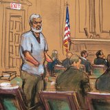 Abu Hamza al-Masri, the radical Islamist cleric facing U.S. terrorism charges, stands with his legal team in Manhattan federal court in New Abu Hamza al-Masri, the radical Islamist cleric facing U.S. terrorism charges, stands with his legal team in Manhattan federal court in New