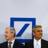 Anshu Jain (R) and Juergen Fitschen, Co-CEOs of Deutsche Bank AG arrive for the bank's annual news conference in Frankfurt, January 29, 2014 Anshu Jain (R) and Juergen Fitschen, Co-CEOs of Deutsche Bank AG arrive for the bank's annual news conference in Frankfurt, January 29, 2014