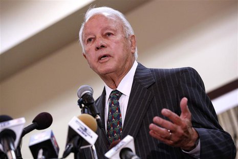 Former Louisiana Governor Edwin Edwards announces his run for congress in Baton Rouge, Louisiana in this file photo taken March 17, 2014. RE Former Louisiana Governor Edwin Edwards announces his run for congress in Baton Rouge, Louisiana in this file photo taken March 17, 2014. RE
