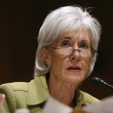 U.S. Secretary of Health and Human Services Kathleen Sebelius answers a question while she testifies before the Senate Finance Committee hea U.S. Secretary of Health and Human Services Kathleen Sebelius answers a question while she testifies before the Senate Finance Committee hea