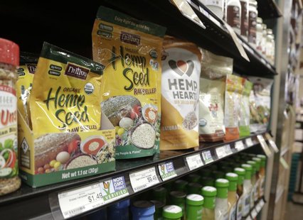 Labels point out products verified to not contain genetically modified organisms (GMO) at the Central Co-op in Seattle, Washington October 2 Labels point out products verified to not contain genetically modified organisms (GMO) at the Central Co-op in Seattle, Washington October 2