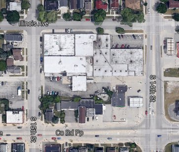 An overhead view of Thomas Industries Company location on Illinois Avenue in Sheboygan. An overhead view of Thomas Industries Company location on Illinois Avenue in Sheboygan.