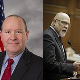 GOP Congressman Larry Bucshon left,
GOP Representative Tim Brown right GOP Congressman Larry Bucshon left,
GOP Representative Tim Brown right
