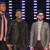 Image courtesy of (l-r) T.J. Wilkins, Usher, Josh Kaufman, Bria Kelly; Trae Patton/NBC (via ABC News Radio) Image courtesy of (l-r) T.J. Wilkins, Usher, Josh Kaufman, Bria Kelly; Trae Patton/NBC (via ABC News Radio)