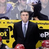 Oct 22, 2013; Glendale, AZ, USA; Phoenix Coyotes head coach Dave Tippett looks on during the third period against the Calgary Flames at Jobi Oct 22, 2013; Glendale, AZ, USA; Phoenix Coyotes head coach Dave Tippett looks on during the third period against the Calgary Flames at Jobi