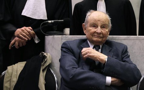 Jacques Servier, head of Servier pharmaceutical firm, sits near his lawyers before the start of the trial in the Mediator drug case at Nante Jacques Servier, head of Servier pharmaceutical firm, sits near his lawyers before the start of the trial in the Mediator drug case at Nante