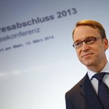 Jens Weidmann, President of Germany's federal reserve bank Bundesbank waits for the start of the bank's annual news conference in Frankfurt, Jens Weidmann, President of Germany's federal reserve bank Bundesbank waits for the start of the bank's annual news conference in Frankfurt,
