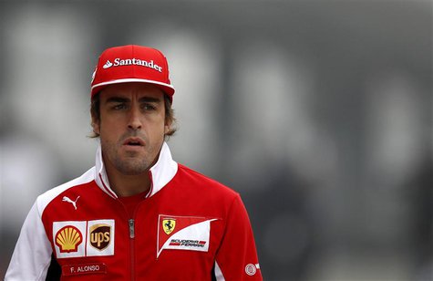 Ferrari Formula One driver Fernando Alonso of Spain arrives for a news conference ahead of the Chinese F1 Grand Prix at the Shanghai Interna Ferrari Formula One driver Fernando Alonso of Spain arrives for a news conference ahead of the Chinese F1 Grand Prix at the Shanghai Interna