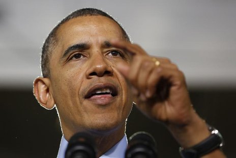 U.S. President Barack Obama speaks after touring the Community College of Allegheny West Hills Center in Oakdale, Pennsylvania, April 16, 20 U.S. President Barack Obama speaks after touring the Community College of Allegheny West Hills Center in Oakdale, Pennsylvania, April 16, 20