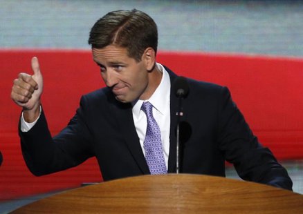 Beau Biden, Attorney General of the state of Delaware and son of Vice President Joe Biden, gives a thumbs up as he addresses delegates durin Beau Biden, Attorney General of the state of Delaware and son of Vice President Joe Biden, gives a thumbs up as he addresses delegates durin
