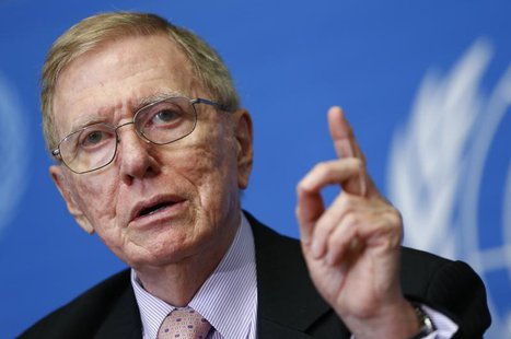 Michael Kirby, Chairperson of the Commission of Inquiry on Human Rights in North Korea, gestures during a news conference at the United Nati Michael Kirby, Chairperson of the Commission of Inquiry on Human Rights in North Korea, gestures during a news conference at the United Nati