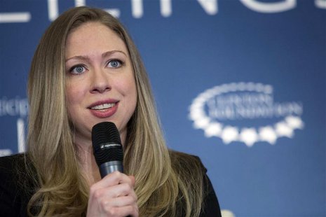 Chelsea Clinton speaks in A No Ceilings Conversation at Lower Eastside Girls Club in New York April 17, 2014. REUTERS/Andrew Kelly Chelsea Clinton speaks in A No Ceilings Conversation at Lower Eastside Girls Club in New York April 17, 2014. REUTERS/Andrew Kelly