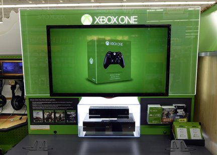 An XBox One is seen on display at the Wal-Mart Supercenter in the Porter Ranch section of Los Angeles November 26, 2013. REUTERS/Kevork Djan An XBox One is seen on display at the Wal-Mart Supercenter in the Porter Ranch section of Los Angeles November 26, 2013. REUTERS/Kevork Djan