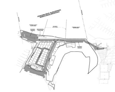 Initial proposal of Point West marina site (courtesy Park Twp.) Initial proposal of Point West marina site (courtesy Park Twp.)