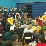 Packer entourage takes the stage at the team's Tailgate Tour stop in Superior Packer entourage takes the stage at the team's Tailgate Tour stop in Superior