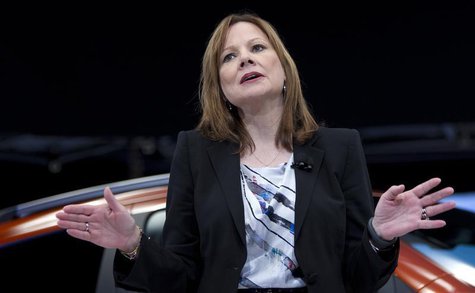 General Motors CEO Mary Barra appears onstage during a launch event for new Chevrolet cars before the New York Auto Show in New York April 1 General Motors CEO Mary Barra appears onstage during a launch event for new Chevrolet cars before the New York Auto Show in New York April 1
