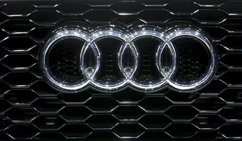 The company logo is seen on the bonnet of a Audi car during the media day ahead of the 84th Geneva Motor Show at the Palexpo Arena in Geneva The company logo is seen on the bonnet of a Audi car during the media day ahead of the 84th Geneva Motor Show at the Palexpo Arena in Geneva