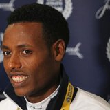Defending Boston Marathon champion Lelisa Desisa of Ethiopia answers questions at a news conference in Boston, Massachusetts April 18, 2014. Defending Boston Marathon champion Lelisa Desisa of Ethiopia answers questions at a news conference in Boston, Massachusetts April 18, 2014.