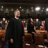 U.S. Supreme Court Chief Justice John Roberts arrives prior to President Barack Obama's State of the Union speech on Capitol Hill in Washing U.S. Supreme Court Chief Justice John Roberts arrives prior to President Barack Obama's State of the Union speech on Capitol Hill in Washing