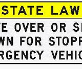 Move Over or Slow Down sign Move Over or Slow Down sign