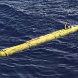 The Bluefin-21 Autonomous Underwater Vehicle sits in the water after being deployed from the Australian Defence Vessel Ocean Shield in the s The Bluefin-21 Autonomous Underwater Vehicle sits in the water after being deployed from the Australian Defence Vessel Ocean Shield in the s