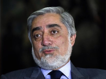 Afghan presidential candidate Abdullah Abdullah speaks during an interview in Kabul April 13, 2014. REUTERS/Mohammad Ismail Afghan presidential candidate Abdullah Abdullah speaks during an interview in Kabul April 13, 2014. REUTERS/Mohammad Ismail