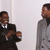 Actor Denzel Wahington (R), star of the new film "The Hurricane," based on the true story of Rubin "Hurricane" Carter (C), an innocent man w Actor Denzel Wahington (R), star of the new film "The Hurricane," based on the true story of Rubin "Hurricane" Carter (C), an innocent man w