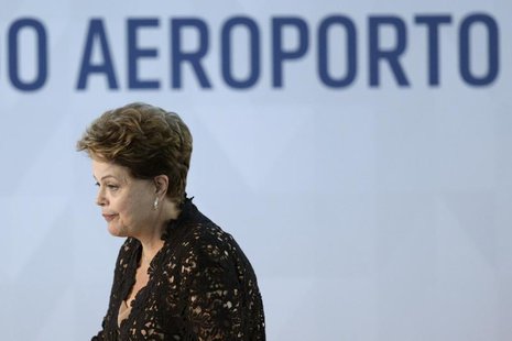 Brazil's President Dilma Rousseff looks on during the inauguration ceremony for the South Pier of the Juscelino Kubitschek International Air Brazil's President Dilma Rousseff looks on during the inauguration ceremony for the South Pier of the Juscelino Kubitschek International Air