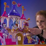 Toy demonstrator Christa Sparks shows off the new "My Little Pony Pony Princess Wedding Castle" playset, part of a new line of wedding-theme Toy demonstrator Christa Sparks shows off the new "My Little Pony Pony Princess Wedding Castle" playset, part of a new line of wedding-theme