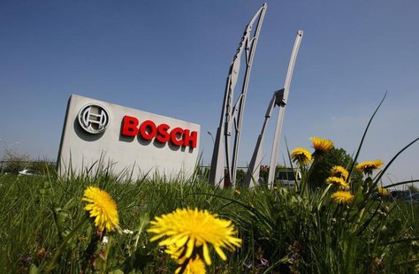 View of the entrance of German automotive parts manufacturer Robert Bosch Belgian plant in Tienen April 21, 2009. REUTERS/Thierry Roge View of the entrance of German automotive parts manufacturer Robert Bosch Belgian plant in Tienen April 21, 2009. REUTERS/Thierry Roge