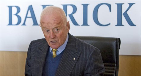 Peter Munk, founder and chairman of Barrick Gold Corp, attends a news conference in Toronto in this file photo taken January 16, 2009. REUTE Peter Munk, founder and chairman of Barrick Gold Corp, attends a news conference in Toronto in this file photo taken January 16, 2009. REUTE