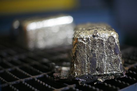 Gold bars are pictured during a tour by Canada's Prime Minister Stephen Harper (not pictured) of Agnico-Eagle's Meadowbank gold mine near Ba Gold bars are pictured during a tour by Canada's Prime Minister Stephen Harper (not pictured) of Agnico-Eagle's Meadowbank gold mine near Ba