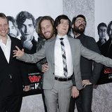 (L-R) Executive producer Alec Berg and cast members T.J. Miller, Josh Brener and Martin Starr attend the Los Angeles premiere for the new HB (L-R) Executive producer Alec Berg and cast members T.J. Miller, Josh Brener and Martin Starr attend the Los Angeles premiere for the new HB