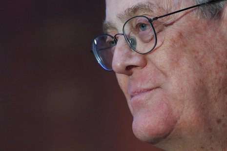 David Koch, executive vice president of Koch Industries, attends the Economic Club of New York luncheon in New York, December 9, 2013. REUTE David Koch, executive vice president of Koch Industries, attends the Economic Club of New York luncheon in New York, December 9, 2013. REUTE